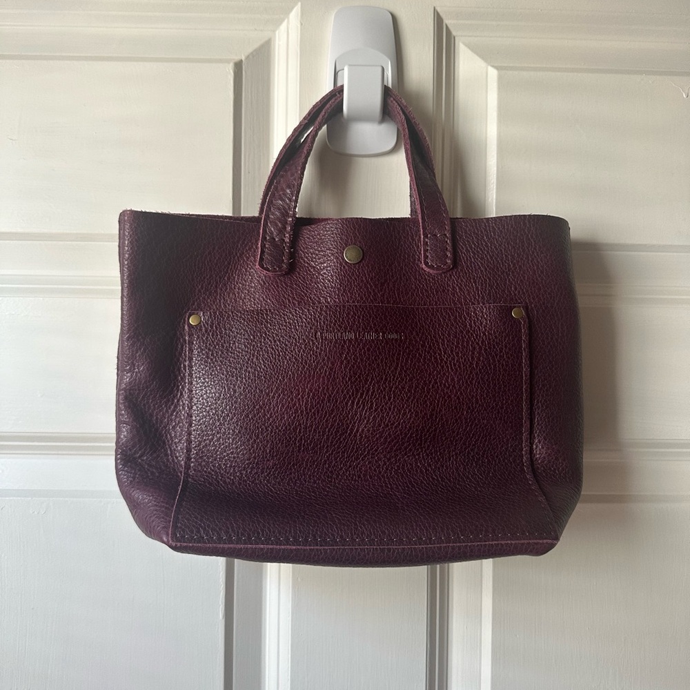 Plum mini crossbody tote